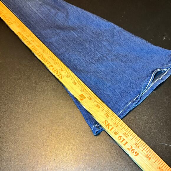 Paige Lou Lou Jeans Women’s Size 32 Dark Wash Bootcut Stretch Denim Made in USA - Picture 8 of 9